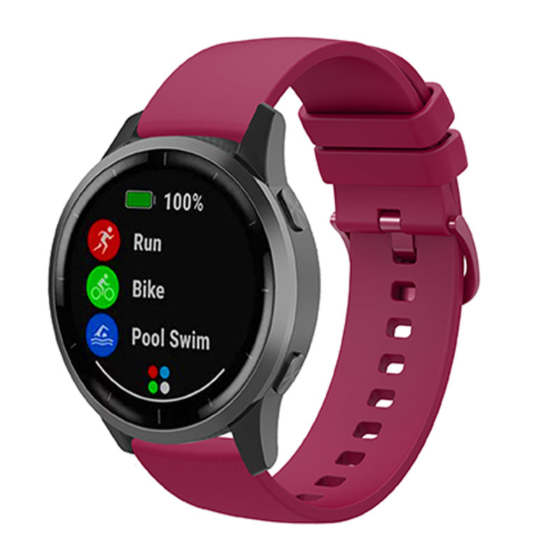 Universal 22mm Silicone Replacement Wrist Band Solid Color Adjustable Watch Strap with Same Color Buckle Universal 22mm Silicone Replacement Wrist Band Solid Color Adjustable Watch Strap with Same Color Buckle
